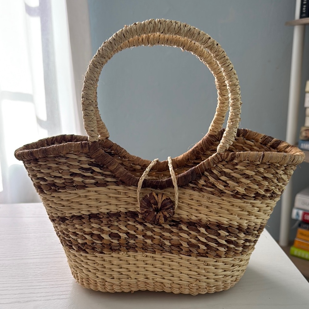 Handcrafted Straw Tote Bag